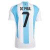 Camiseta de fútbol Argentina De Paul 7 Primera Equipación 2024 - Hombre